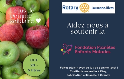 JUS DE POMME SOLIDAIRE - L'action du RC Lausanne-Rives